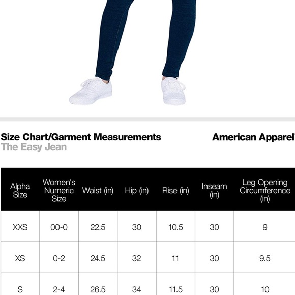 American Apparel XS Easy Jean - Picture 9 of 9